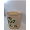 Image 2 : Vintage Homemade 1c Pickles Crock- 7.5" x 8"