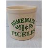 Image 3 : Vintage Homemade 1c Pickles Crock- 7.5" x 8"