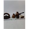 Image 1 : Smoothing Iron, Sheep Decor, (2) Copper Pots