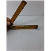 Image 8 : (3) Folding Expanding Vintage Rulers With Level, Protractor, Imperial Inch Measurments
