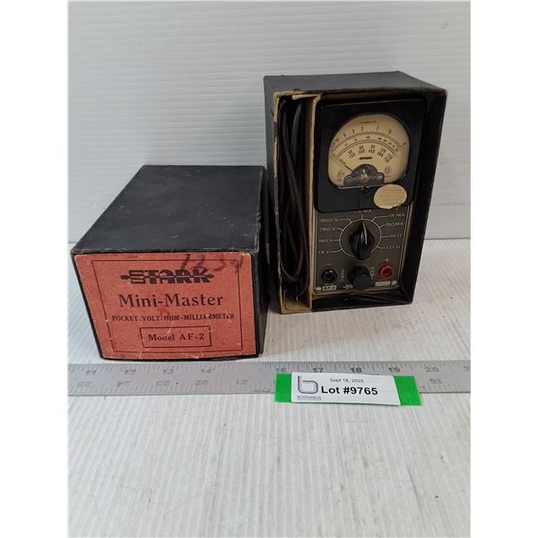 Stark Mini-Master Pocket Volt-Ohm Milliam Meter- As Is