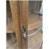 Image 4 : * Antique Lions Foot Curved Cabinet - Glass Door Glass Has Been Replaced PlexiGlass - 62" x 15" x 32