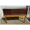 Image 11 : VINTAGE DISPLAY CASE - WOOD AND GLASS, ON STAND