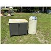 Image 1 : METAL CABINET AND METAL GARBAGE CAN WITH INSERT