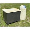 Image 2 : METAL CABINET AND METAL GARBAGE CAN WITH INSERT