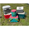 Image 1 : COOLER LOT 2 (GREY, RED, AND TEAL)