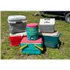 Image 3 : COOLER LOT 2 (GREY, RED, AND TEAL)
