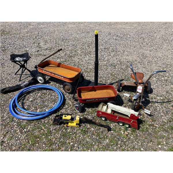 WAGON, HULA HOOPS, AND MISCELLANEOUS