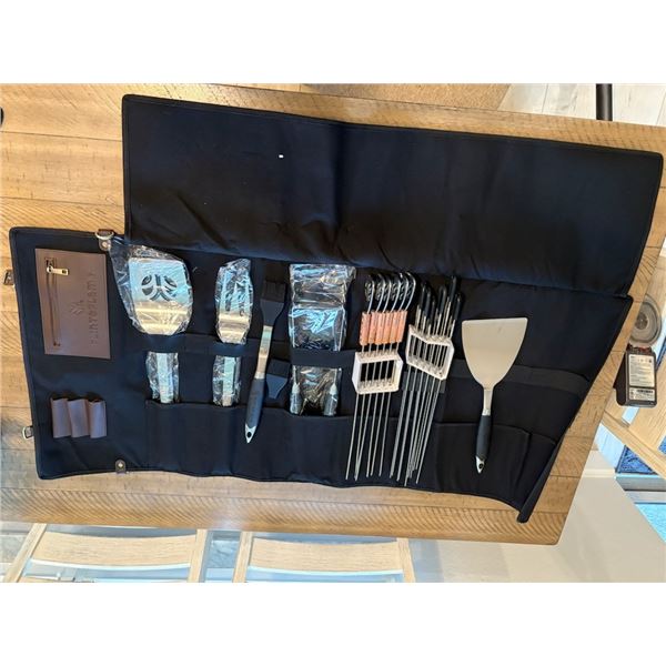 Flint & Flame BBQ set with K bobs spears and Caring Case