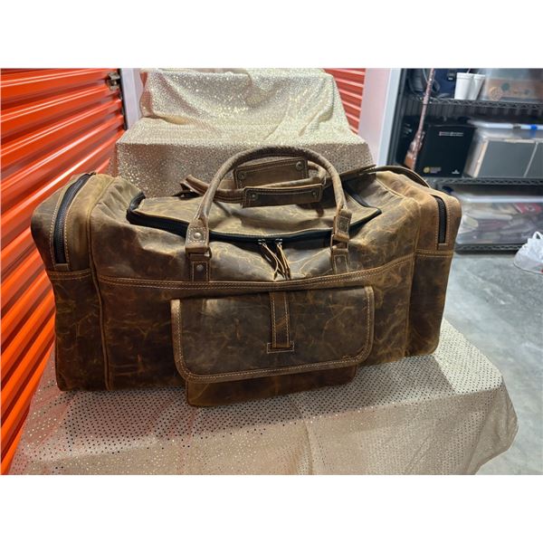 Brown Leather over night Bag