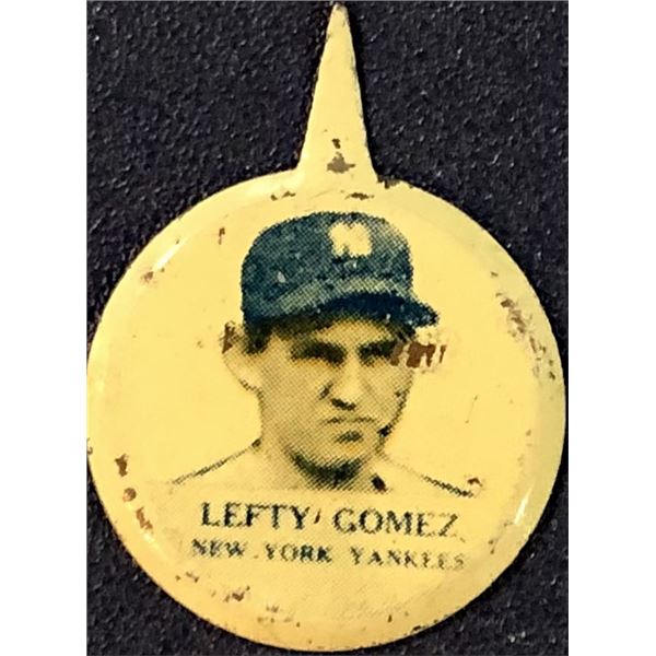 1938 OUR NATIONAL GAME BASEBALL PINS - LEFTY GOMEZ (HOF)