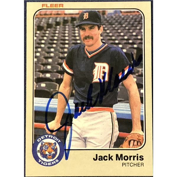 1983 FLEER JACK MORRIS (HOF) SIGNED
