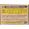 Image 2 : 1987 TOPPS RAFAEL PALMEIRO ROOKIE CARD