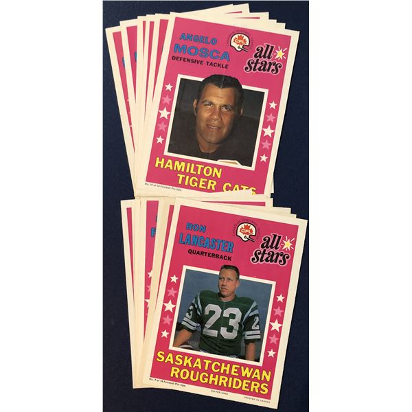 1971 O-PEE-CHEE CFL INSERT POSTERS - COMPLETE SET