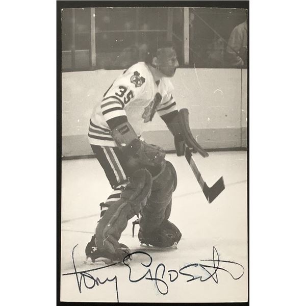 1950's TONY ESPOSITO (HOF) J.D. McCARTHY POSTCARD - SIGNED