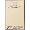 Image 2 : 1968 ST. LOUIS BLUES 3.5"x5.5" POSTCARD - AL ARBOUR (HOF) - SIGNED