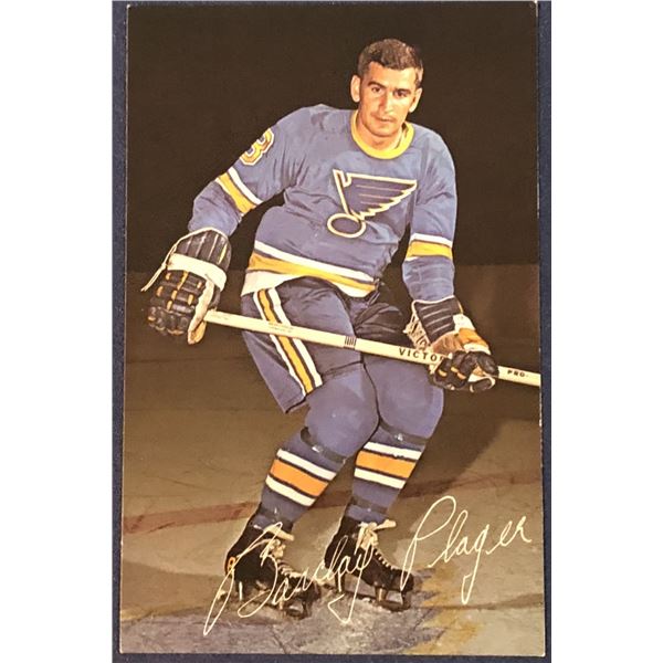1968 ST. LOUIS BLUES 3.5"x5.5" POSTCARD - BARCLAY PLAGER