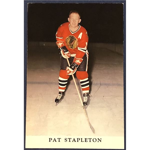 NHL CHICAGO BLACKHAWKS 4"x6" POSTCARD - PAT STAPLETON