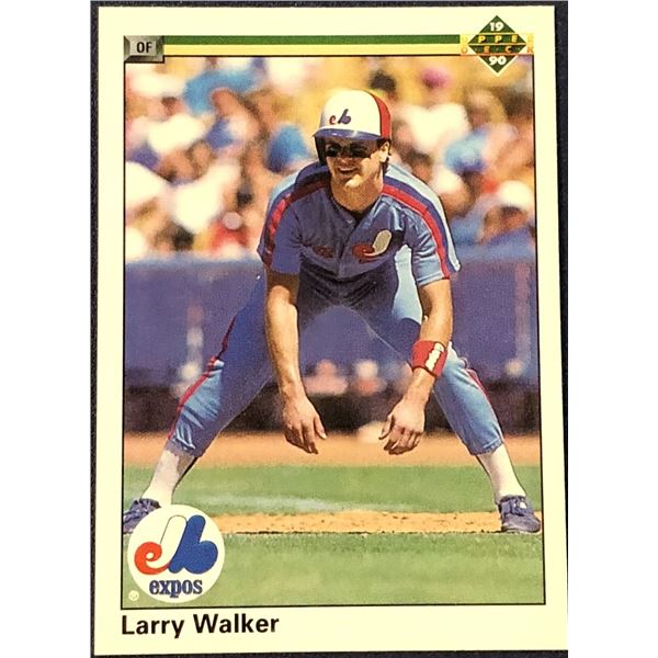 1990 UPPER DECK LARRY WALKER (HOF) ROOKIE CARD