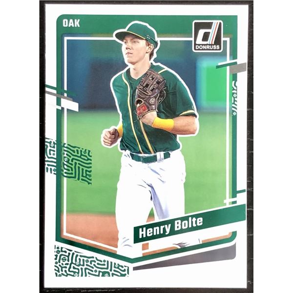 2023 DONRUSS HENRY BOLTE ROOKIE CARD