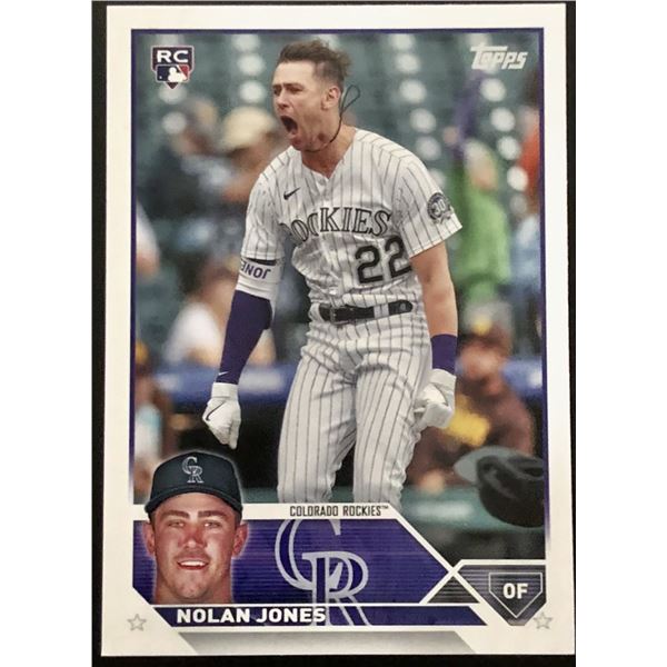 2023 TOPPS NOLAN JONES ROOKIE CARD