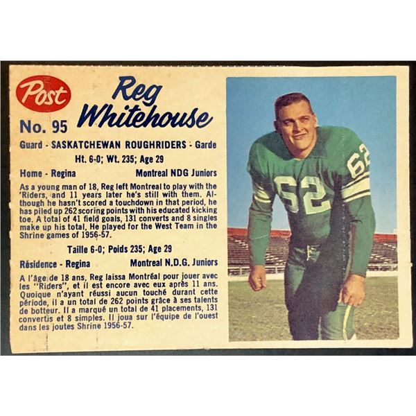 1962 POST CEREAL CFL REG WHTEHOUSE (HOF)