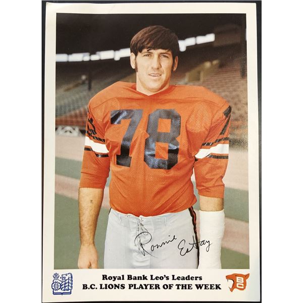 1972 B.C. LIONS RBC RON ESTAY (HOF)
