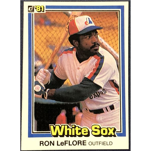 1981 DONRUSS RON LEFLORE ROOKIE CARD