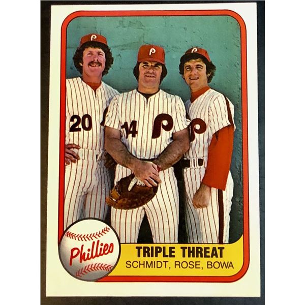 1981 FLEER MIKE SCHMIDT (HOF) & PETE ROSE ERROR CARD