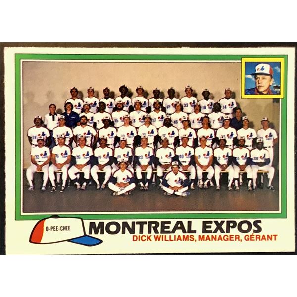 1981 O-PEE-CHEE MONTREAL EXPOS