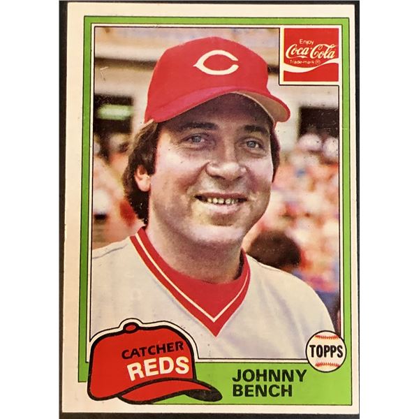 1981 TOPPS COCA-COLA JOHNNY BENCH (HOF)