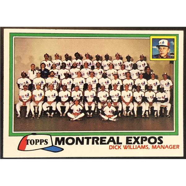 1981 TOPPS MONTREAL EXPOS