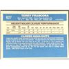 Image 2 : 1982 DONRUSS TERRY FRANCONA ROOKIE CARD