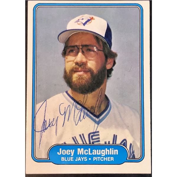 1982 FLEER JOEY McLAUGHLIN SIGNED