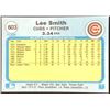 Image 2 : 1982 FLEER LEE SMITH (HOF) ROOKIE CARD - ERROR CARD