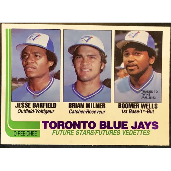 1982 O-PEE-CHEE JESSE BARFIELD ROOKIE CARD