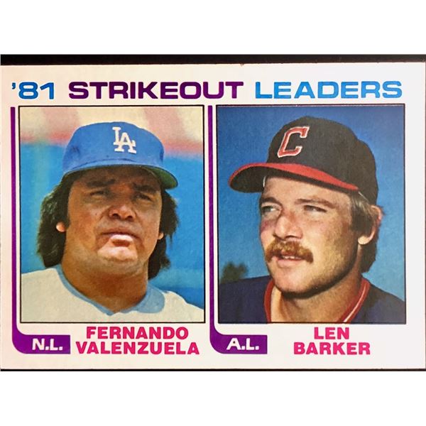 1982 TOPPS FERNANDO VALENZUELA