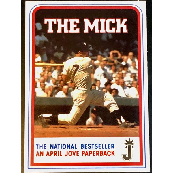 1986 MICKEY MANTLE 'THE MICK' PROMOTION CARD