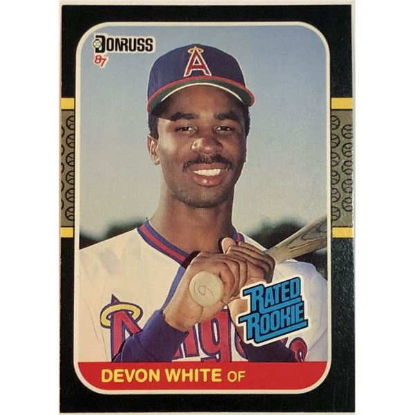 1987 DONRUSS DEVON WHITE ROOKIE CARD