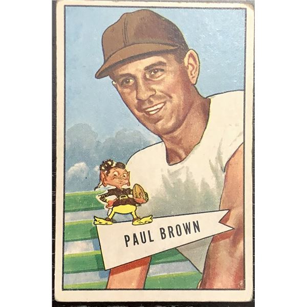 1952 BOWMAN NFL PAUL BROWN (HOF) ROOKIE CARD
