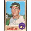 Image 1 : 1968 TOPPS PAUL LINDBLAD