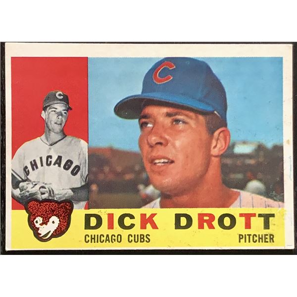 1960 TOPPS DICK DROTT WHITEBACK