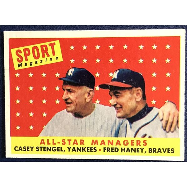 1958 TOPPS CASEY STENGEL / CHECKLIST