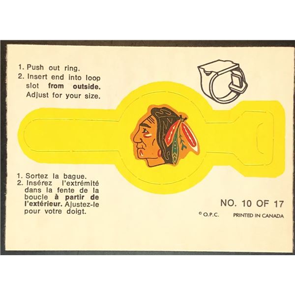 1973-74 O-PEE-CHEE CHICAGO BLACK HAWKS - RING INSERT