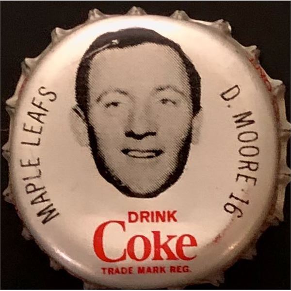 1964-65 COCA COLA NHL CAP - DICKIE MOORE (HOF)