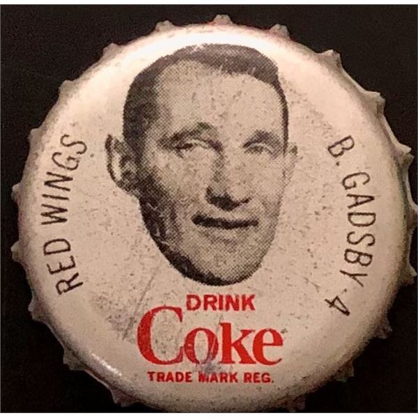 1964-65 COCA COLA NHL CAP - BILL GADSBY (HOF)
