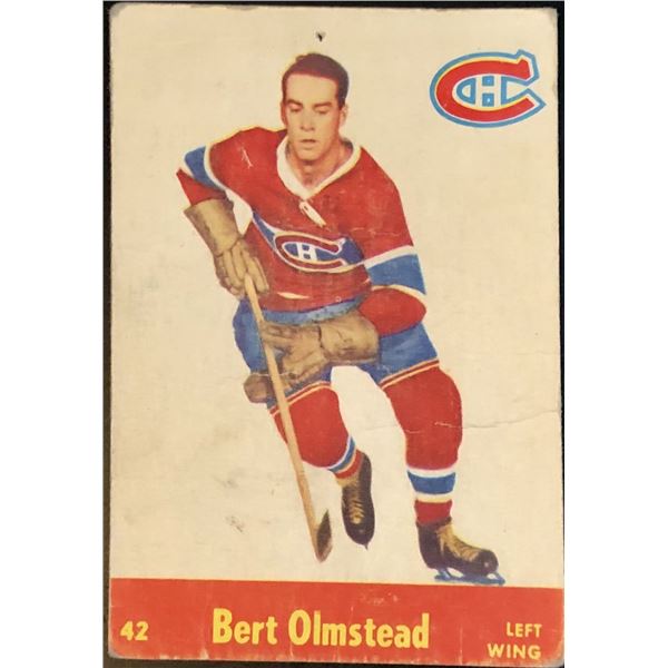 1955-56 QUAKER NHL BERT OLMSTEAD (HOF)