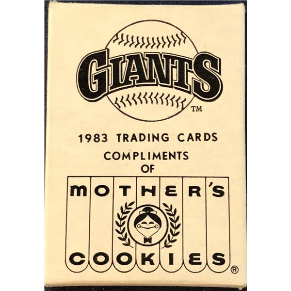 1983 MOTHER'S COOKIES SAN FRANCISCO GIANTS SET