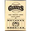 Image 1 : 1983 MOTHER'S COOKIES SAN FRANCISCO GIANTS SET