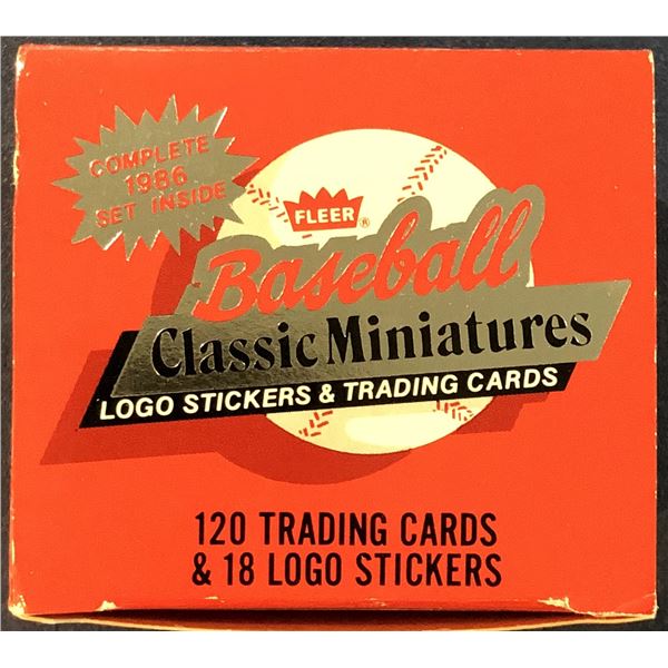 1986 FLEER BASEBALL CLASSIC MINATURES BOX SET
